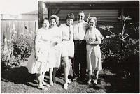 Edith Girotti McVolory, Kay Bradford, Marty Kuepper, Louis Merlo, Mary Anne Kuepper, 1960, CA